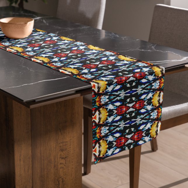 Abstrakte Farbtextur Kurzer Tischläufer (table runner)