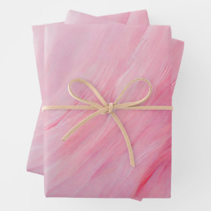 Abstrakte Farbtöne von Pink und Paint Strokes Geschenkpapier Set
