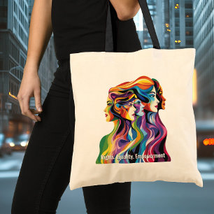 Abstrakte Farbtöne Womens Day Tote Bag Tragetasche