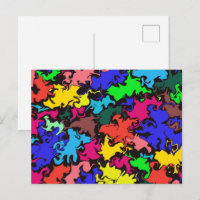 Abstrakte Farbtrübe / Postkarte
