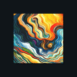 Abstrakte Farbwellen moderner Kunst Leinwanddruck<br><div class="desc">Dieses moderne abstrakte Design ist auffallend und macht mit seinen reichen Juwelenfarben und Wellen der Textur eine wahre Aussage. Lebhaft und atemberaubend. Erstellt von der einfachen Farmhouse Press.</div>