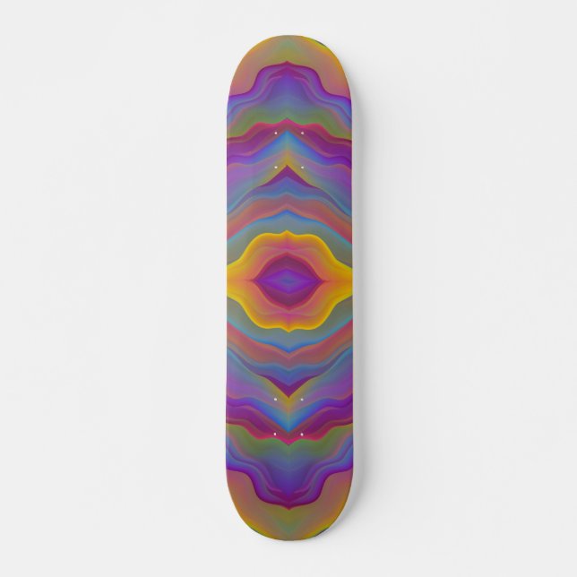 ABSTRAKTE FARBWELLEN SKATEBOARD (Vorne)
