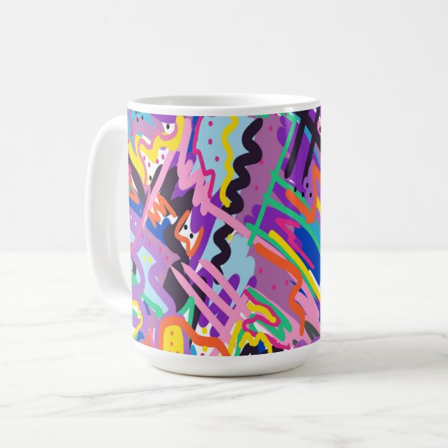 Abstrakte Farbwiedergabe Kaffeetasse (Vorderseite Links)