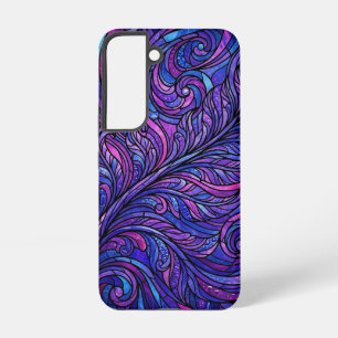 Abstrakte Farnblatt-Lila-Samsung-Hüllen Samsung Galaxy Hülle
