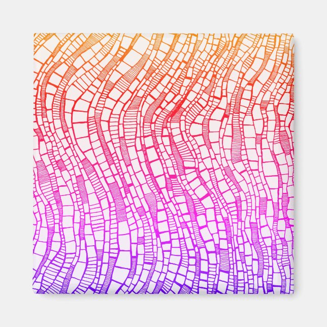 Abstrakte Feder & Tinte Geometrische Formen Magnet (Vorne)