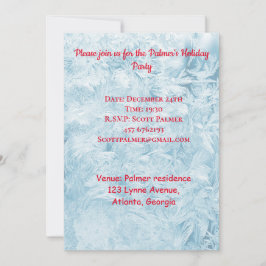 Abstrakte Federn und Schneeflocken Einladung