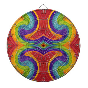 Abstrakte Feinmalerei 5 Dartscheibe