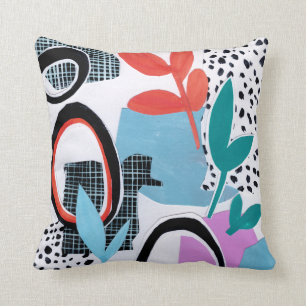 Abstrakte Feldfahrt Kissen