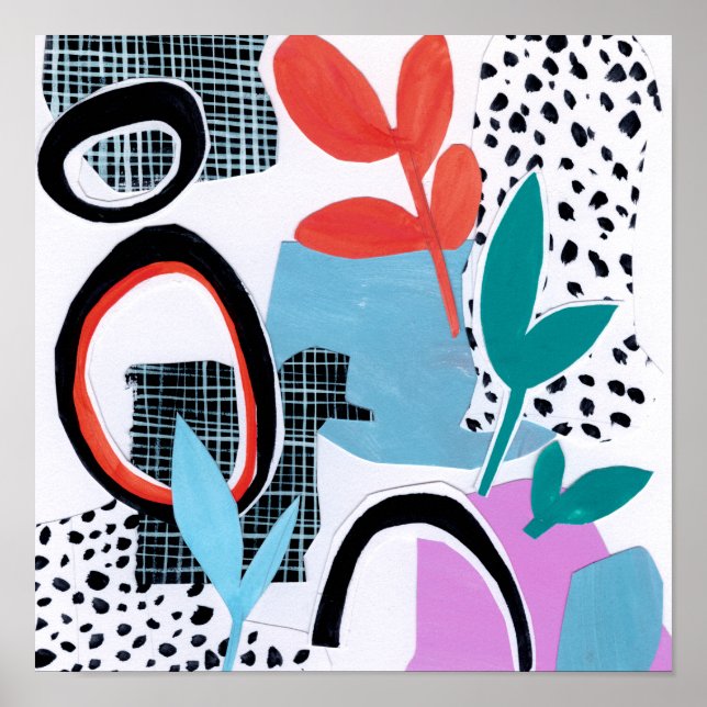 Abstrakte Feldfahrt Poster (Vorne)