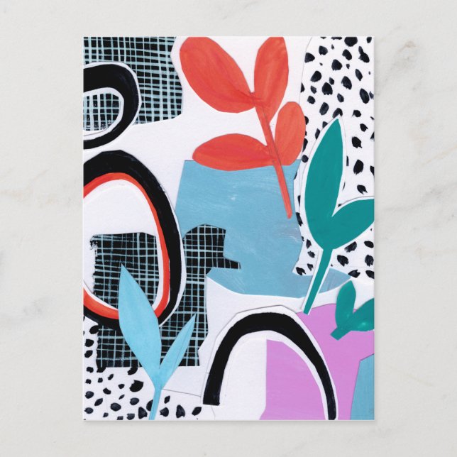 Abstrakte Feldfahrt Postkarte (Vorderseite)