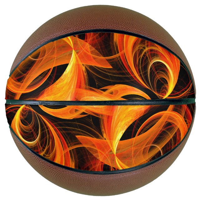Abstrakte Feuerball-Kunst Basketball (Vorderseite)