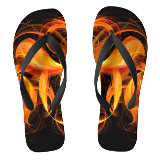 Abstrakte Feuerball-Kunst Flip Flops