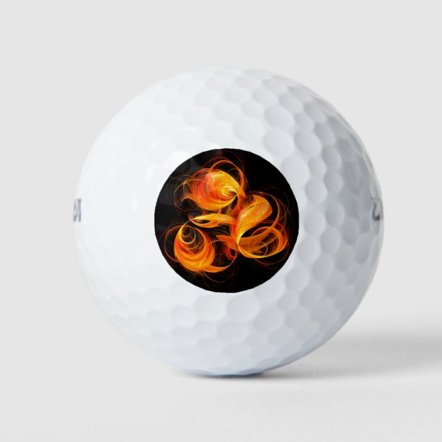 Abstrakte Feuerball-Kunst Golfball (Vorderseite)