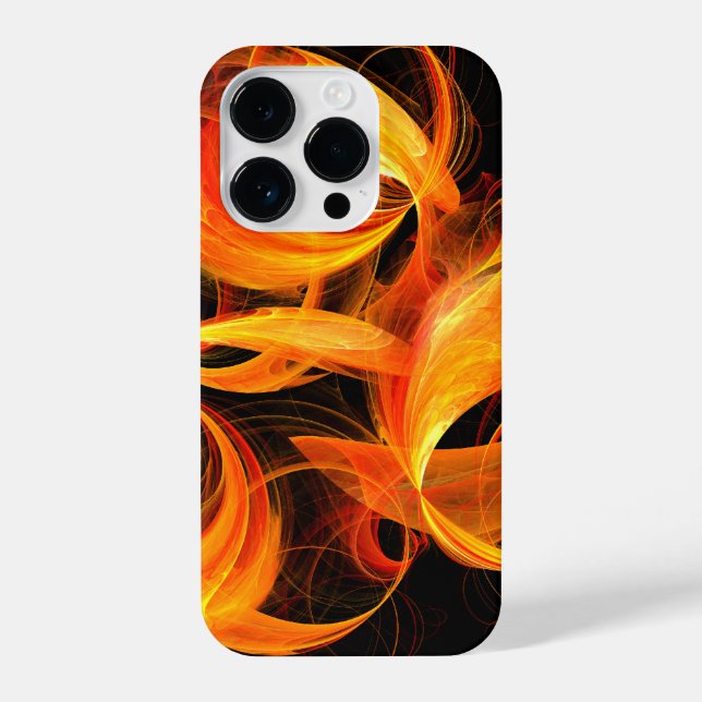 Abstrakte Feuerball-Kunst iPhone Hülle (Rückseite)