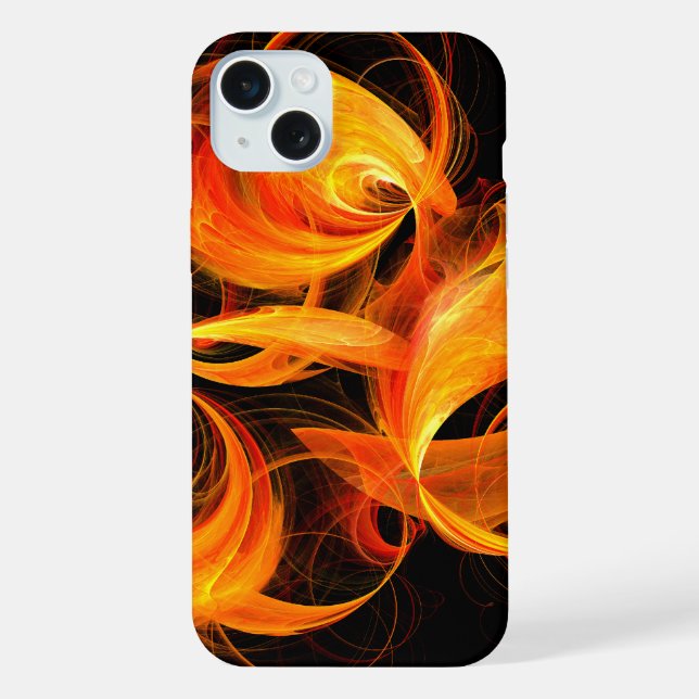Abstrakte Feuerball-Kunst iPhone Hülle (Rückseite)