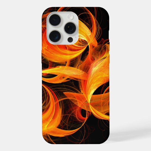 Abstrakte Feuerball-Kunst iPhone Hülle (Rückseite)