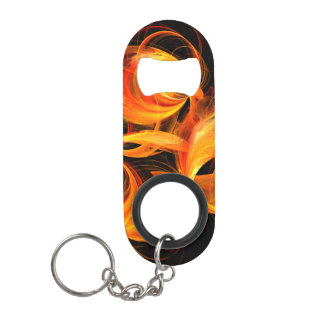 Abstrakte Feuerball-Kunst Mini Flaschenöffner