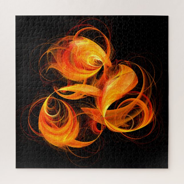 Abstrakte Feuerball-Kunst Puzzle (Vertikal)