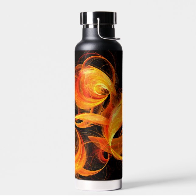 Abstrakte Feuerball-Kunst Trinkflasche (Links)
