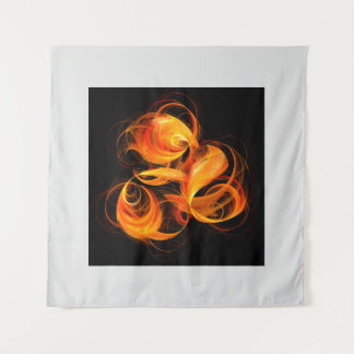Abstrakte Feuerball-Kunst Wandteppich