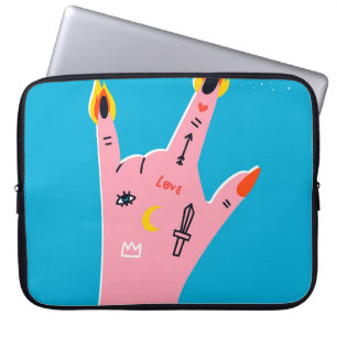 Abstrakte Feuerfinger Laptopschutzhülle