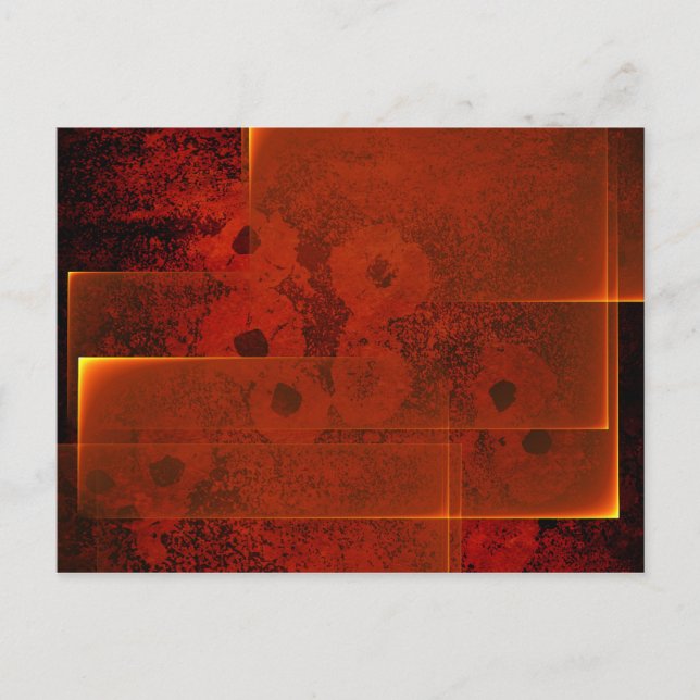 Abstrakte Feuerlandschaft waagerechte Postkarte (Vorderseite)