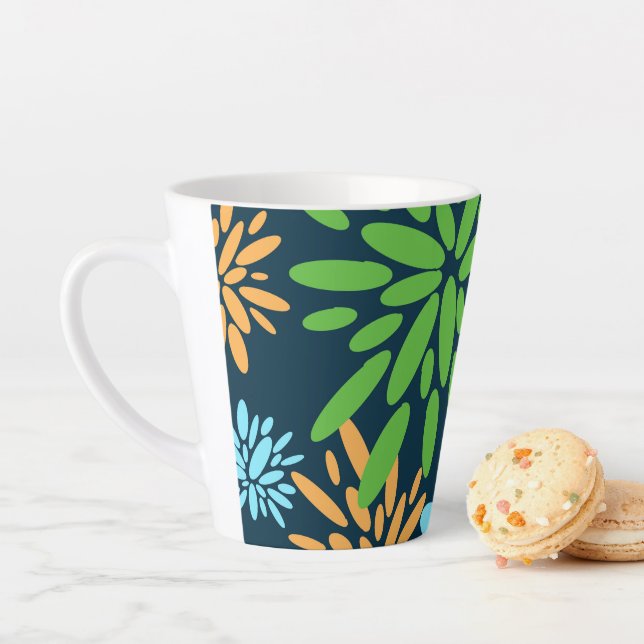 Abstrakte Feuerwerkskörper-Blume Latte Tasse (Beispiel)