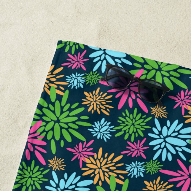 Abstrakte Feuerwerkskörper Blume Strandtuch (Beispiel)