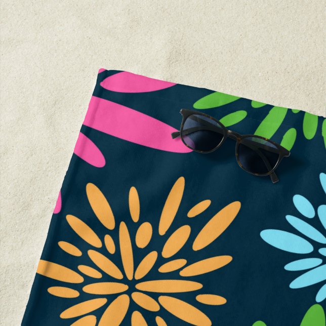 Abstrakte Feuerwerkskörper Blume Strandtuch (Beispiel)