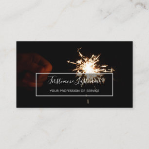 Abstrakte Feuerwerkskörper regnen lange Exposition Visitenkarte