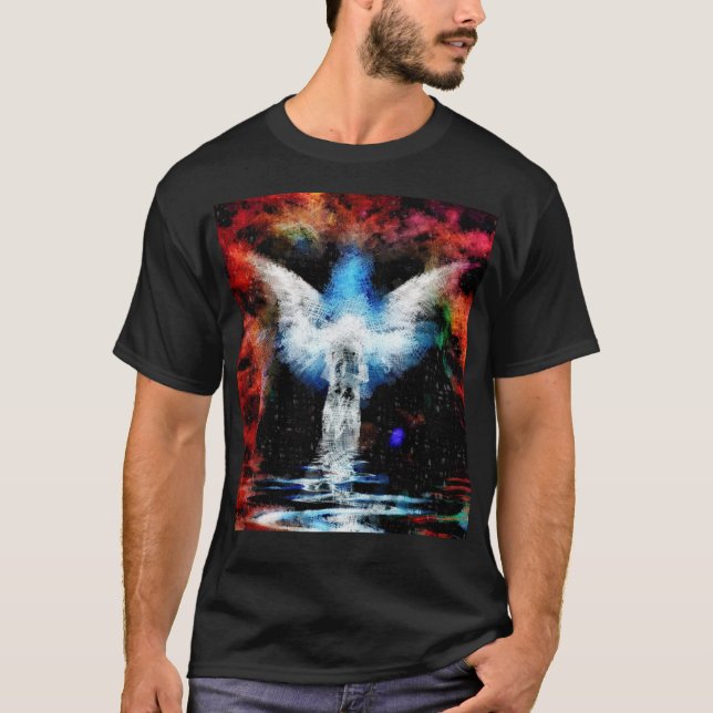 Abstrakte Figur und Flügel T-Shirt (Vorderseite)