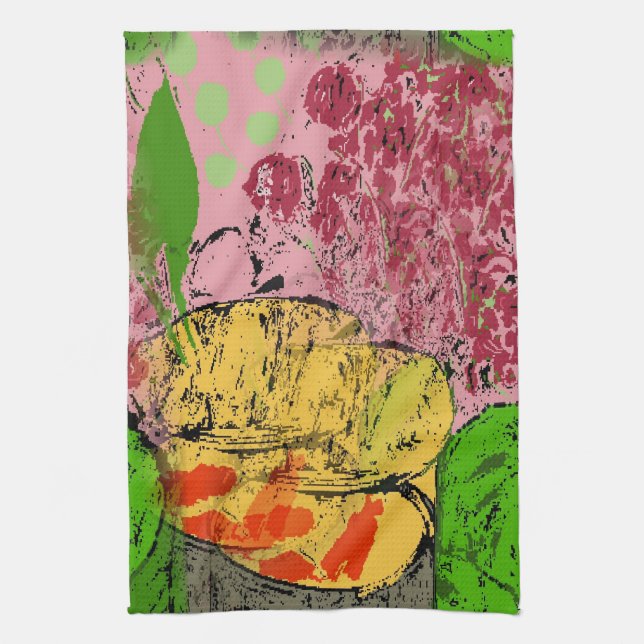 Abstrakte Fische, Ehrerbietung zu Matisse Geschirrtuch (Vertikal)