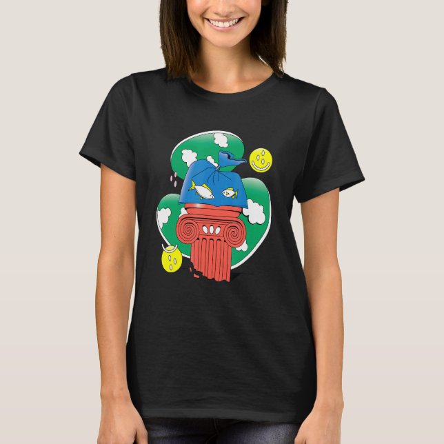 Abstrakte Fische in Kunststoffform T-Shirt (Vorderseite)