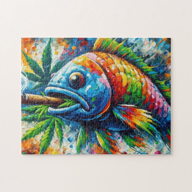 Abstrakte Fische Puzzle (Horizontal)