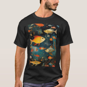 Abstrakte Fischkunst T-Shirt