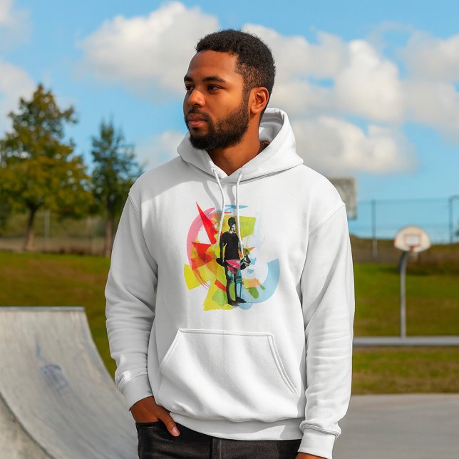 Abstrakte Fitness Kunst der Menschheit Hoodie (Von Creator hochgeladen)