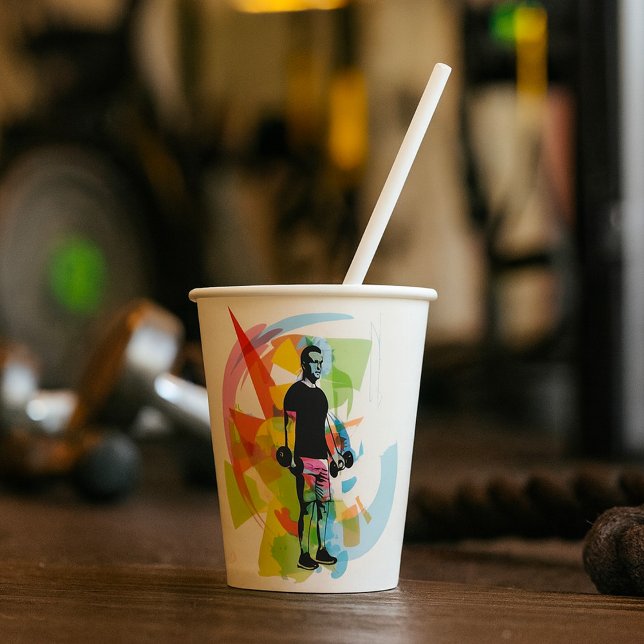 Abstrakte Fitness Kunst der Menschheit Pappbecher (Von Creator hochgeladen)