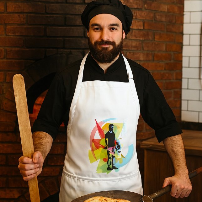 Abstrakte Fitness Kunst der Menschheit Schürze (Von Creator hochgeladen)