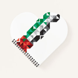 Abstrakte Flagge der Vereinigten Arabischen Emirat Notizbuch