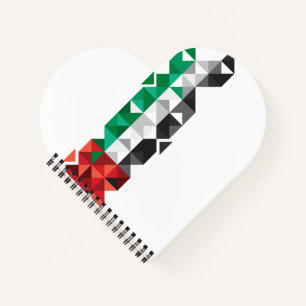 Abstrakte Flagge der Vereinigten Arabischen Emirat Notizbuch