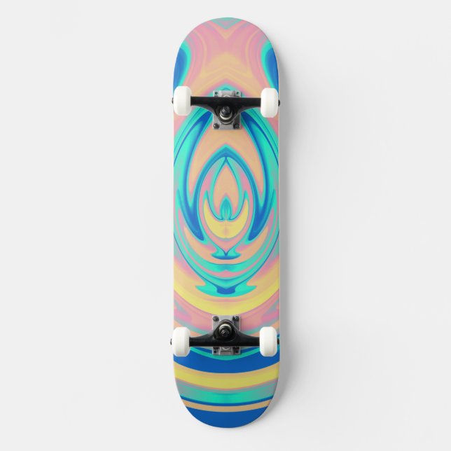 Abstrakte Flamme 14 Skateboard (Vorderseite)
