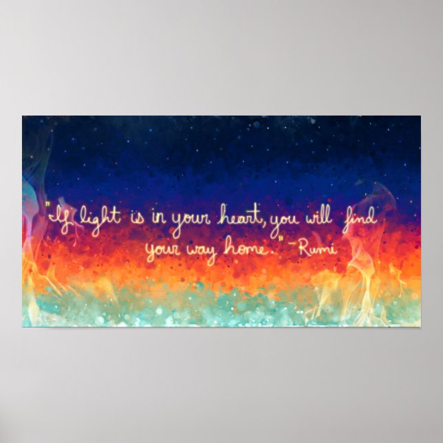 Abstrakte Flamme Poster (Vorne)