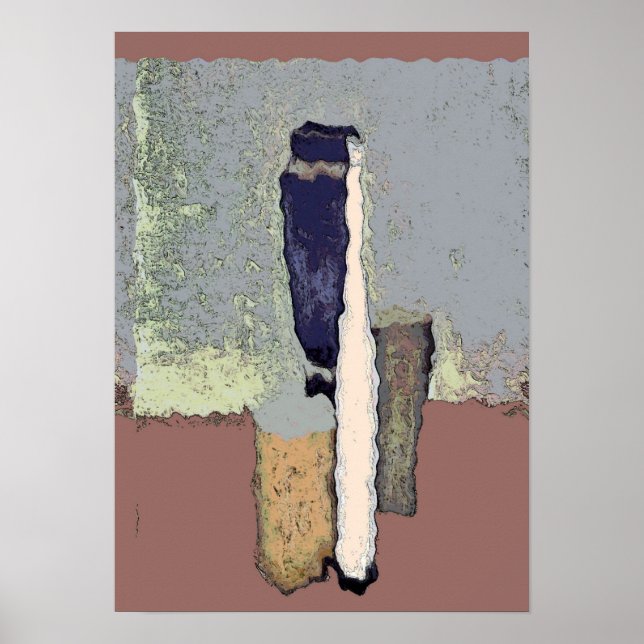 Abstrakte Flaschen Stillleben Poster (Vorne)