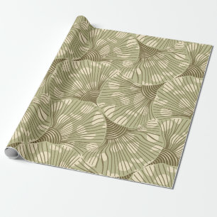 Abstrakte fleckige Pflanzen nahtloses Muster. Must Geschenkpapier