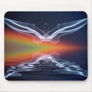 Abstrakte Fledermaussilhouette Mousepad