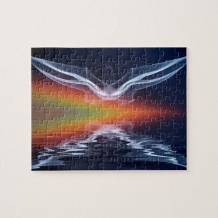 Abstrakte Fledermaussilhouette Puzzle