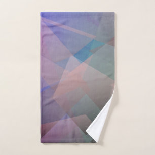 Abstrakte Fliegende Partikel   Geometrische Formen Badhandtuch Set