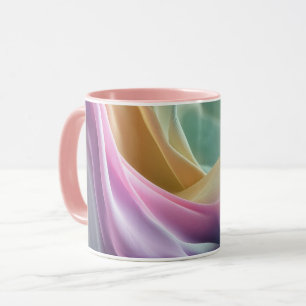 Abstrakte fließende Pastell-Stofftextur Tasse