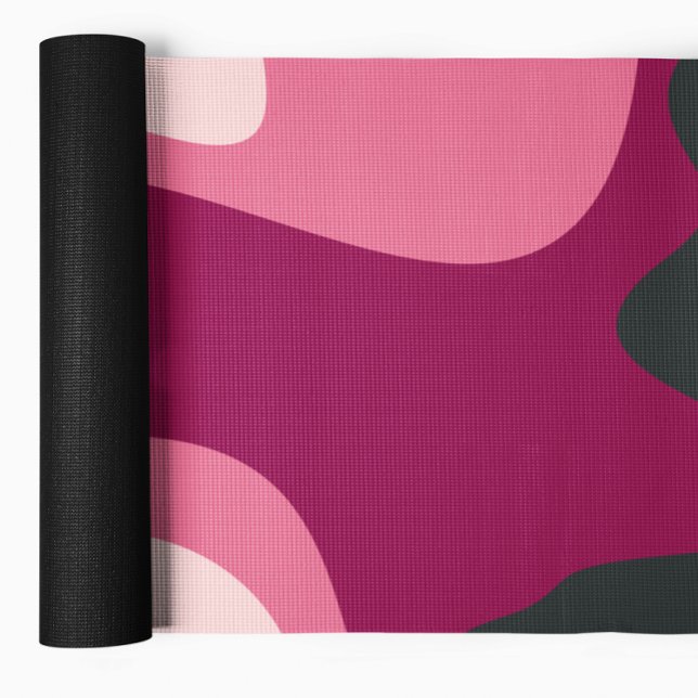 Abstrakte Fließformen Rosa Blütenmatte Yogamatte (Von Creator hochgeladen)