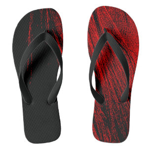 Abstrakte Flip Flops von Red Black Horse Mane